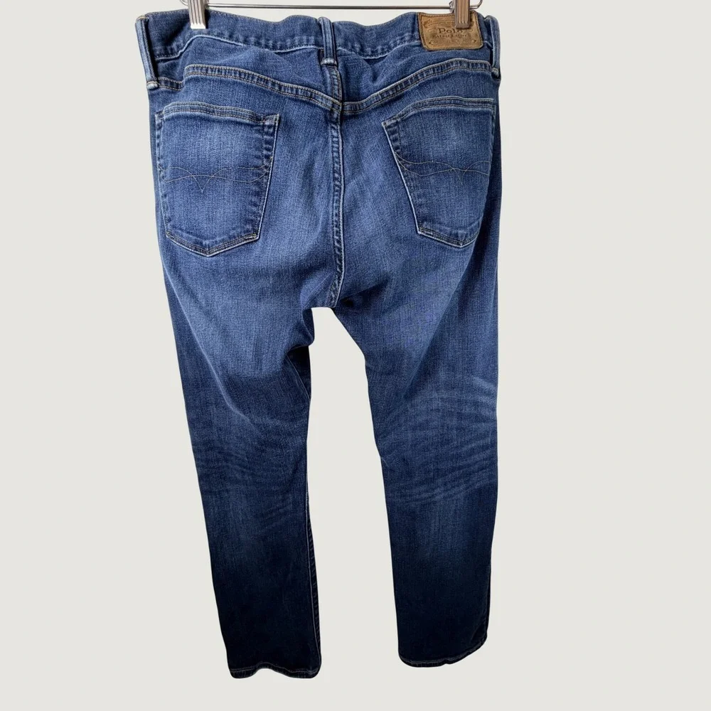 Polo Ralph Lauren Jeans Mens 34x30 Blue Varick Slim Straight Stretch Denim